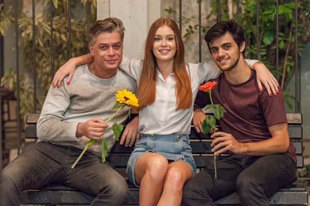 Arthur (Fábio Assunção), Eliza (Marina Ruy Barbosa) e Jonatas (Felipe Simas) (Foto: Globo/Artur Meninea)