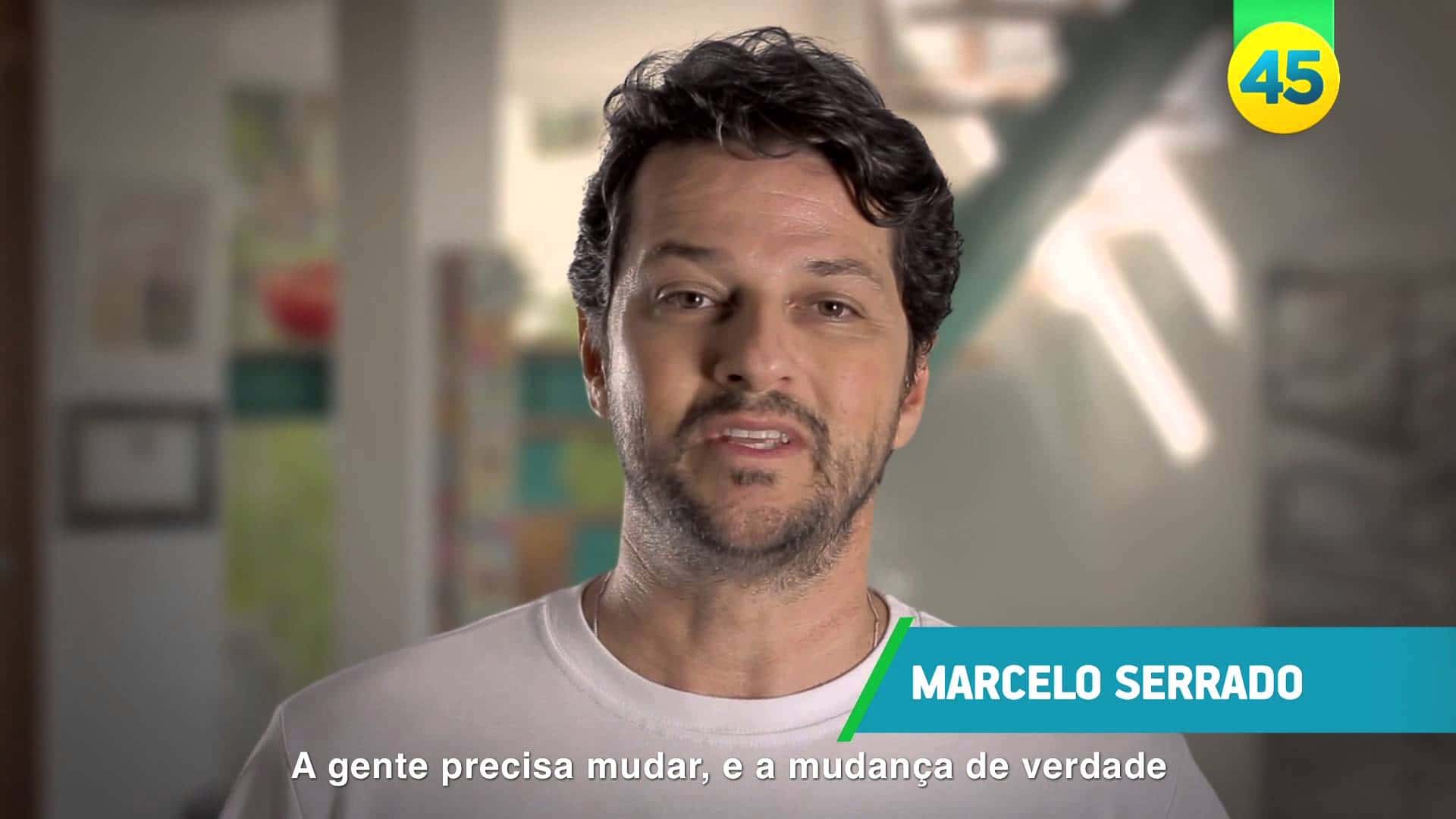 Marcelo Serrado em propaganda do PSDB (Foto: Reprodução)