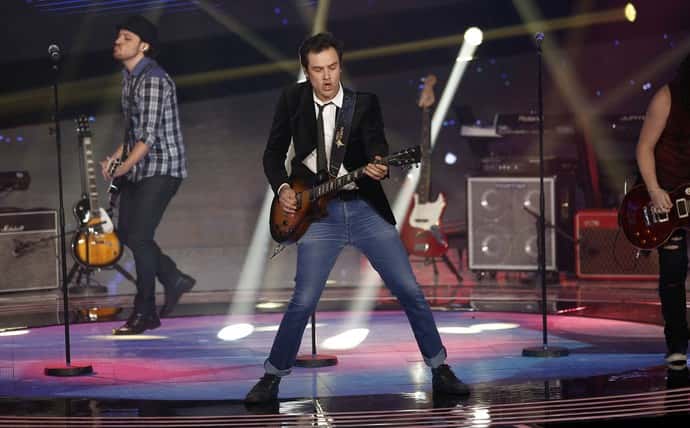 Sergio Guizé se apresentou com sua banda no "SuperStar". (Foto: Divulgação/TV Globo)