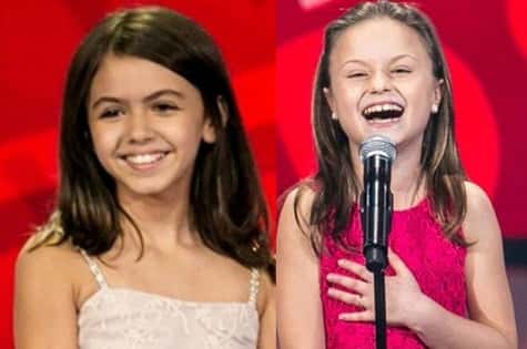 Larissa Carvalho e Rafa Gomes no "The Voice Kids" (Foto: TV Globo)