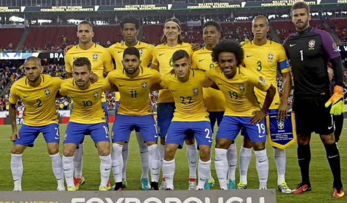 Seleção brasileira no jogo de ontem (12), contra o Peru (Foto: Rafael Ribeiro/CBF)