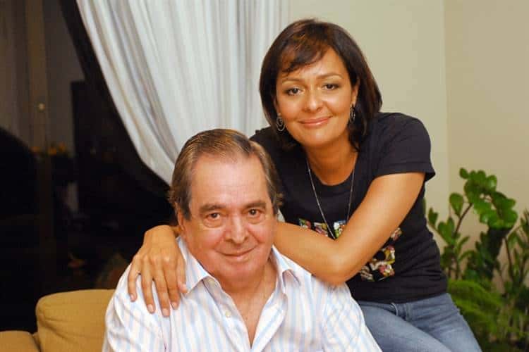 Edmara ao lado do pai, Benedito Ruy Barbosa (Foto: Divulgação)