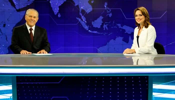 Joseval Peixoto e Rachel Sheherazade apresentam o "SBT Brasil" (Foto: Lourival Ribeiro/SBT)