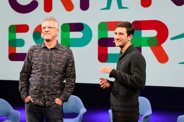 Pedro Bial e Gustavo Empinotti (Foto: Globo/Ramón Vasconcelos)