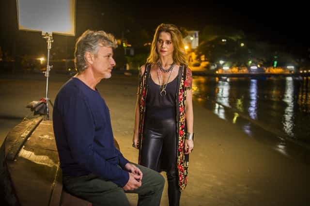 Bastidor - Vittorio (Marcello Novaes) e Lenita (Leticia Spiller) (Foto: Globo/João Miguel Junior)