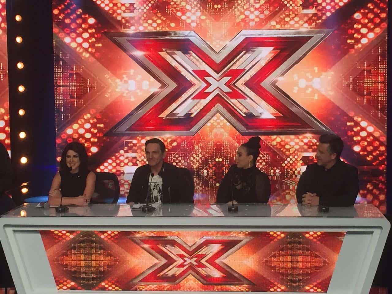 Elenco do The X Factor na coletiva de imprensa de lançamento do programa (Foto: TV FOCO/Fernando Aumada)