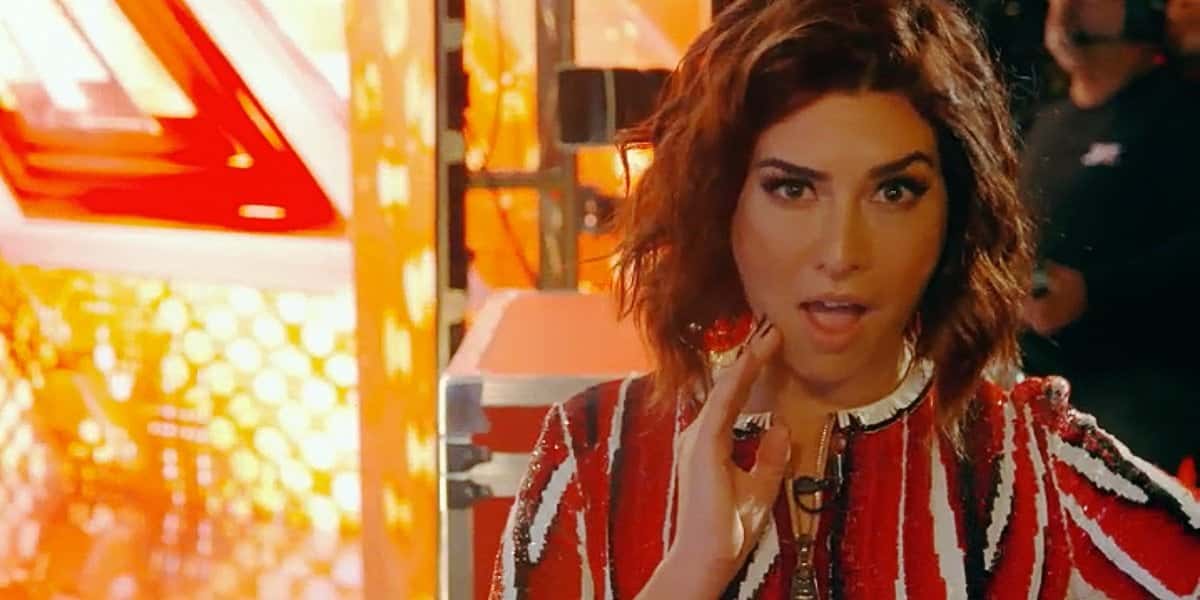 Fernanda Paes Leme na estreia do "X Factor Brasil" (Foto: Reprodução/Band)