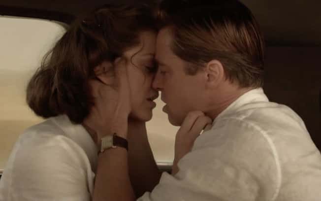 Marion Cotillard e Brad Pitt em cena do filme "Aliados" (Foto: Reprodução)