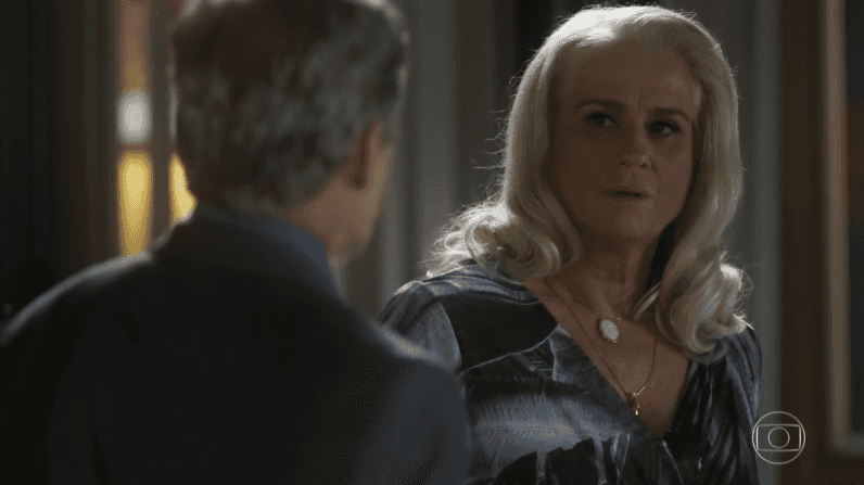 Magnólia (Vera Holtz) e Tião (José Mayer) em cena de "A Lei do Amor" (Foto: Reprodução/Globo)