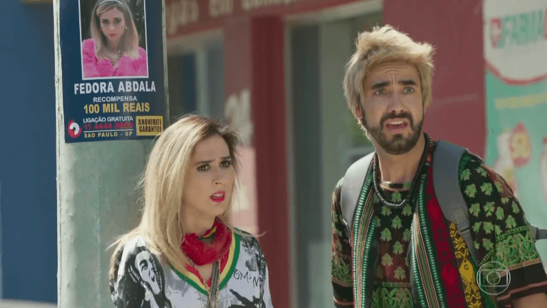 Fedora (Tatá Werneck) e Leozinho (Gabriel Godoy) em cena de "Haja Coração" (Foto: Reprodução/Globo)