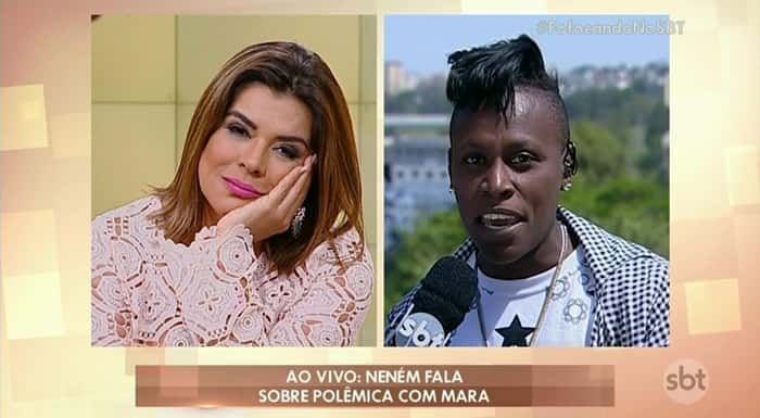 Mara ouviu direito de resposta da cantora Neném durante o programa "Fofocando" (Foto divulgação)