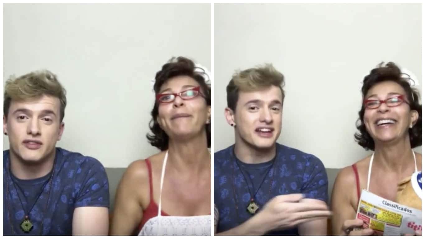 Aaron e Ofrásia em mais um Fuxicando (Foto reprodução)