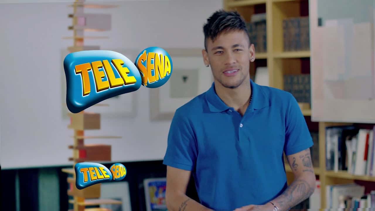 Neymar em campanha da Tele Sena de Mães. (Foto: Reprodução)