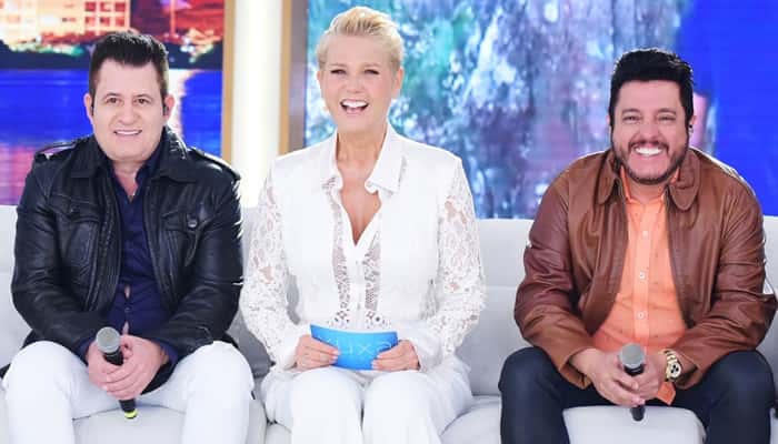 Xuxa com a dupla Bruno e Marrone no "Xuxa Meneghel" (Foto: Blad Meneghel)