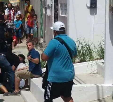 Luciano Huck tenta ajudar a socorrer mulher após tentativa (Foto reprodução)