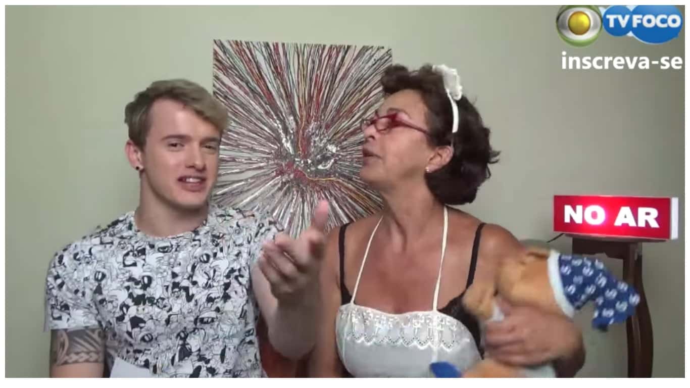 Aaron Tura e Ofrásia em mais um Fuxicando (Foto reprodução)