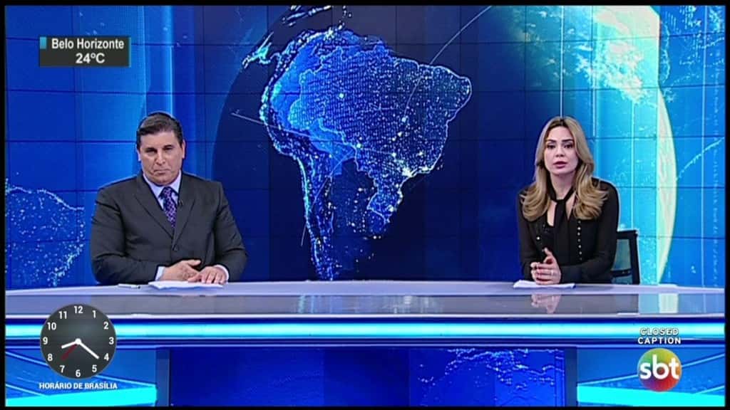 O telejornal SBT Brasil. (Foto: Reprodução)