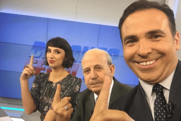 Poliana Rozado, Renato Lombardi e Reinaldo Gottino no "Balanço Geral SP" (Foto: Reprodução/Instagram)