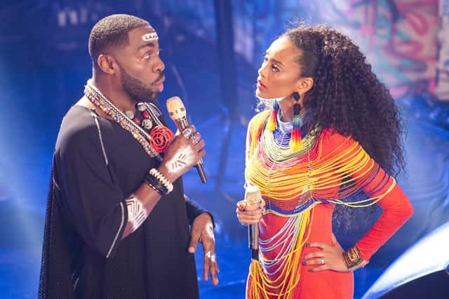 Mister Brau (Lázaro Ramos) e Michele (Taís Araujo) (Foto: Globo/Mauricio Fidalgo)