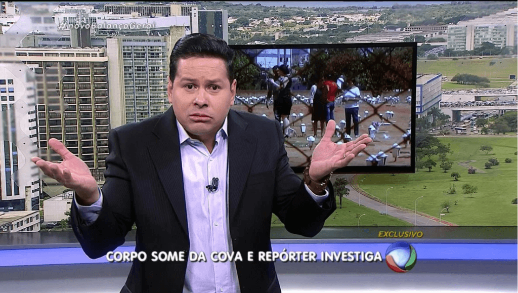 Marcão do Povo durante o "Balanço Geral DF" (Foto: Reprodução/Record)
