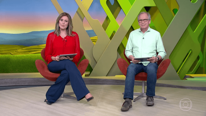 Helen Martins e Nélson Araújo apresentam o "Globo Rural" (Foto: Reprodução/Globo)