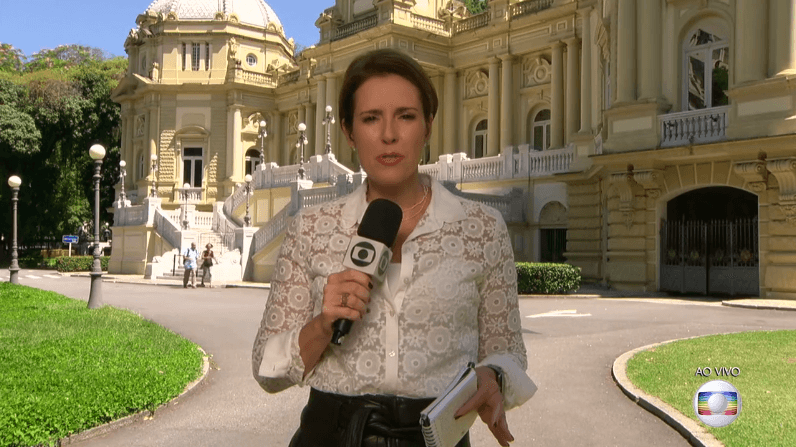Renata Capucci durante link ao vivo no "Jornal Hoje" (Foto: Reprodução/Globo)