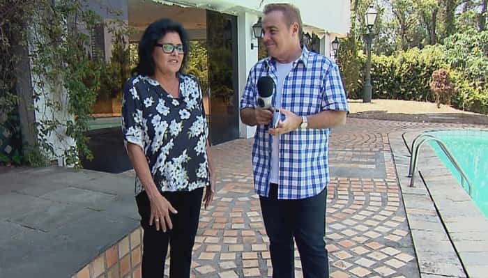 Gugu entrevista ex-diretora de Hebe Camargo (Foto: Divulgação/Record)
