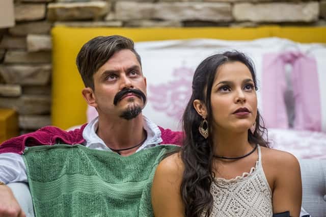 Marcos e Emilly no "BBB17" (Foto: Globo/Paulo Belote)