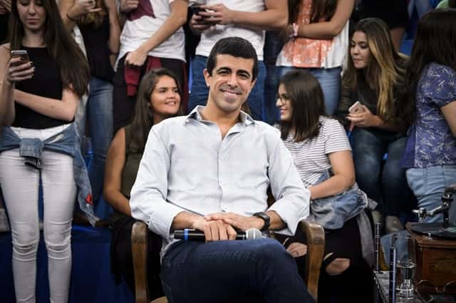 Marcius Melhem no Altas Horas. (Foto: Globo/Ramón Vasconcelos)