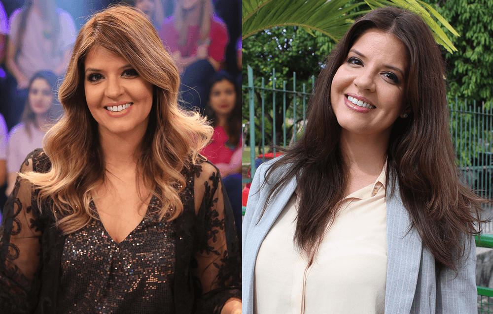 Mariana Santos no antes e depois. (Foto: Gshow)