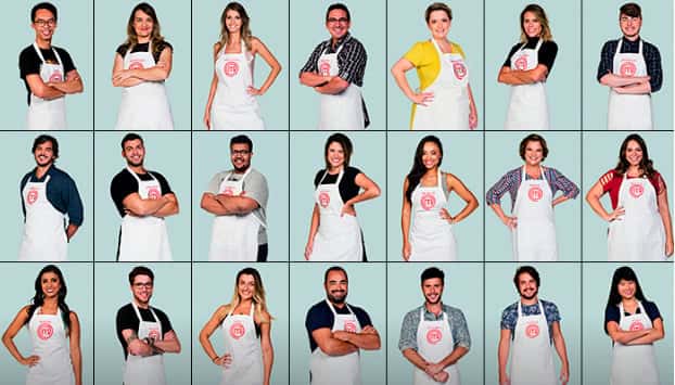 Os 21 cozinheiros amadores da quarta temporada do MasterChef (Foto reprodução)