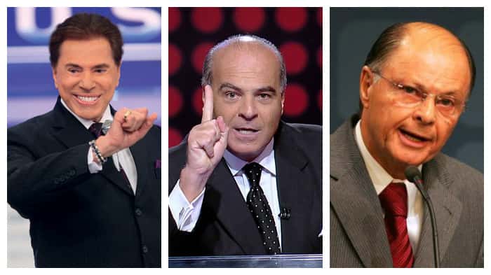 Silvio Santos, Marcelo de Carvalho e Edir Macedo, donos do SBT, RedeTV e Record, respectivamente (Foto: Divulgação/Montagem TV Foco)