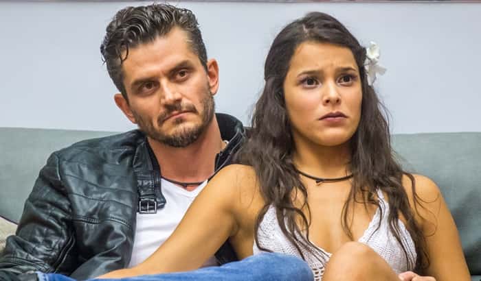 Marcos e Emilly no "BBB17" (Foto: Globo/Paulo Belote)