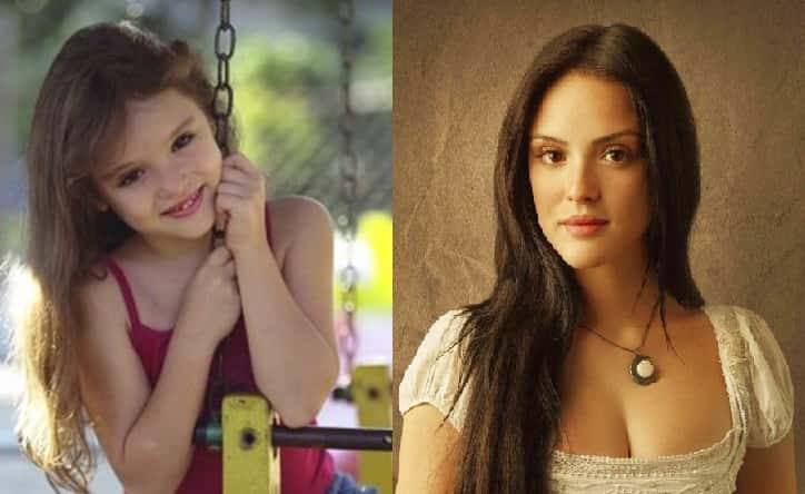O antes e o depois de Isabelle Drummond (Foto reprodução Google)