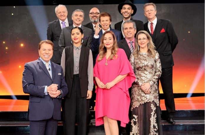 Silvio Santos e jurados do "Troféu Imprensa" (Foto: Lourival Ribeiro/SBT)