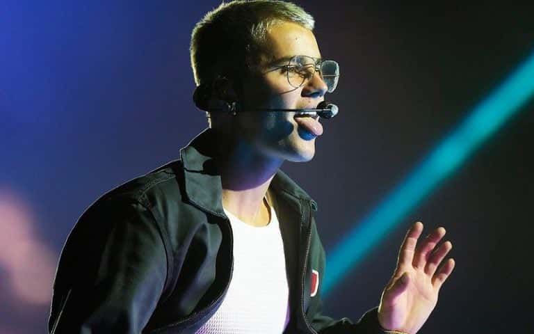 Justin Bieber em um dos seus shows no Brasil (Foto: Divulgação)