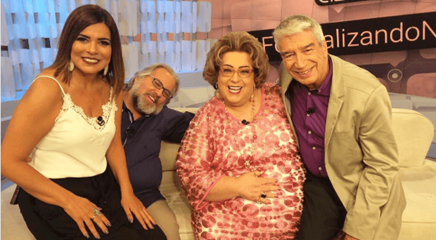 Mara Maravilha, Leão Lobo, Mamma Bruschetta e Décio Piccinini no "Fofocalizando" (Foto: Reprodução/Instagram)