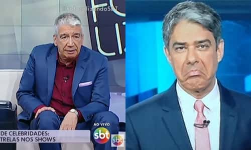 Décio detona William Bonner. (Foto: Reprodução/SBT/Globo)