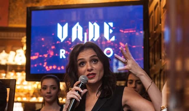Monica Iozzi no lançamento de "Vade Retro" (Foto: Globo/Reinaldo Marques)