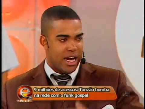 Tonzão no programa "Eliana" (Foto: Reprodução)