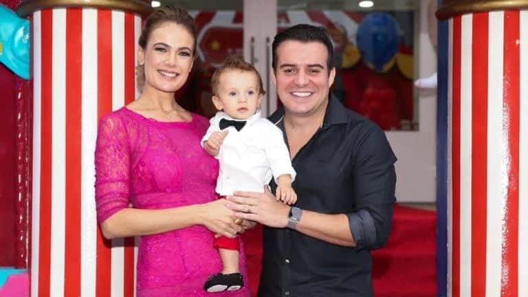 Thaís e Belutti comemoram aniversário do filho. (Foto: Manuela Scarpa/Brazil News)