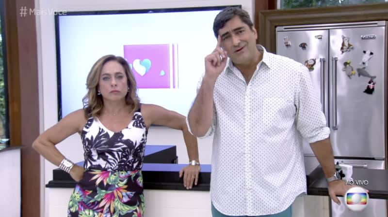 Zeca Camargo e Cissa Guimarães comandaram o "Mais Você" na Globo (Foto reprodução)