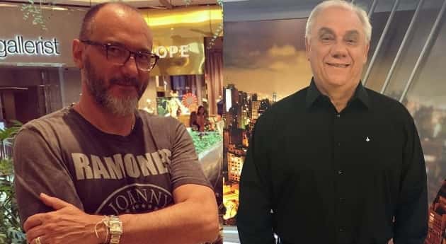 Os apresentadores Britto Jr. e Marcelo Rezende (Foto: Reprodução/Instagram/Montagem)