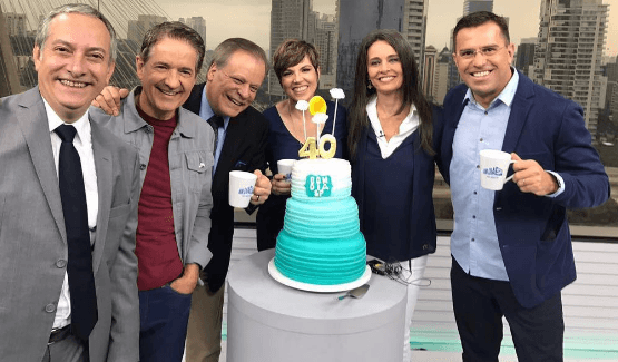 Jornalistas da Globo na comemoração dos 40 anos do "Bom Dia SP" (Foto: Reprodução/Instagram)