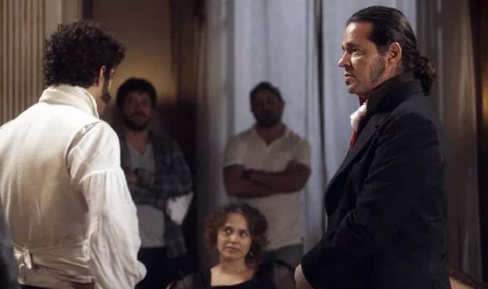 Felipe Camargo no intervalo das gravações de "Novo Mundo". (Foto: TV Globo)