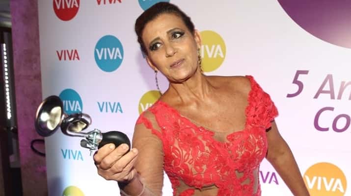 Cantora em festa do Canal Viva. (Foto: Divulgação)