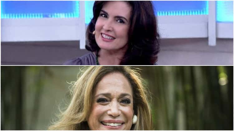 Fátima Bernardes e Susana Vieira estão no "Subiu, desceu" (Foto montagem: TV Foco)