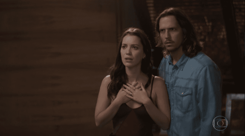 Júlia (Nathalia Dill) e Gui (Vladimir Brichta) em cena de "Rock Story" (Foto: Reprodução/Globo)