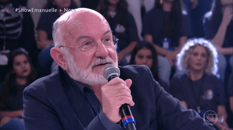 Silvio de Abreu durante o "Domingão do Faustão" (Foto: Reprodução/Globo)