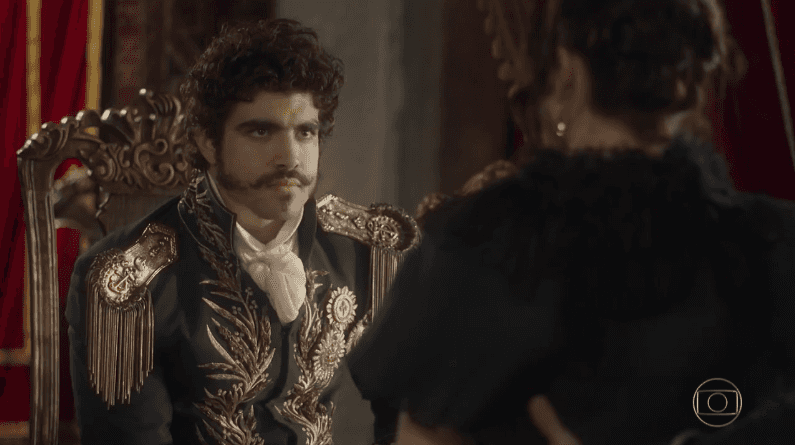 Caio Castro (Dom Pedro) em cena de "Novo Mundo" (Foto: Reprodução/Globo)